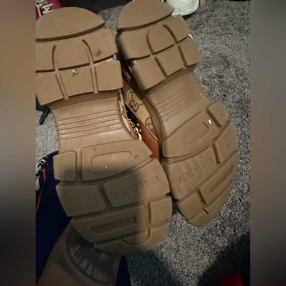 Gucci monogram boots